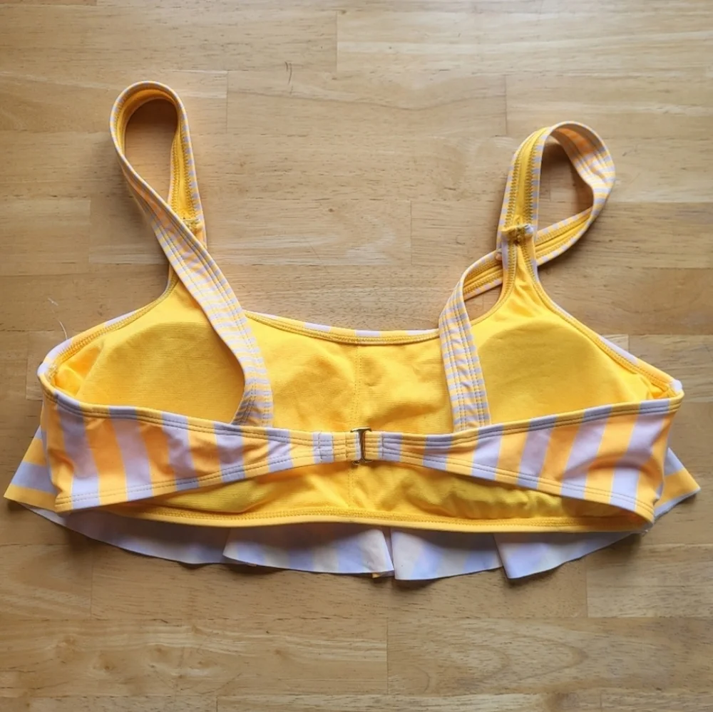Arizona Jean Co Bikini Top Juniors Orange And White Stripe XXL Bathing Suit New